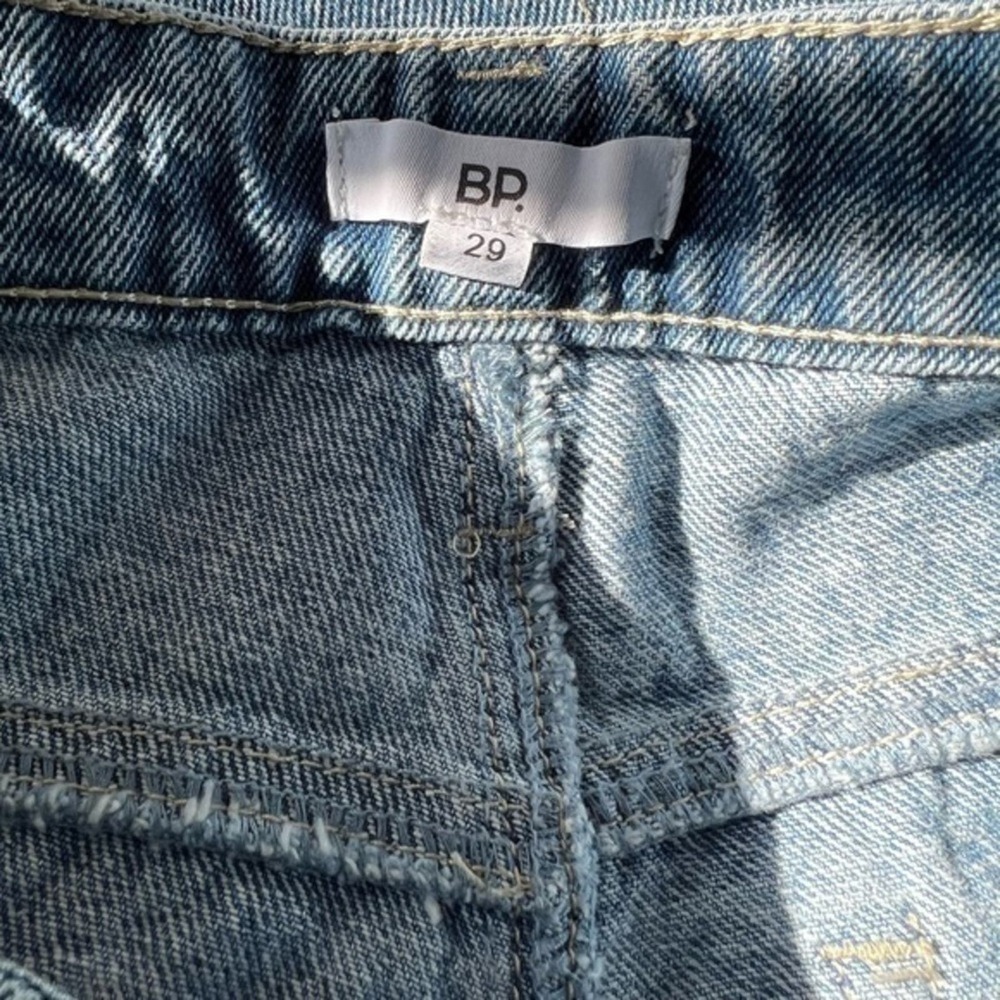 BP. Quilt Patchwork Tapered High Rise Denim Blue Jeans Size 29 NWT - Picture 5 of 7